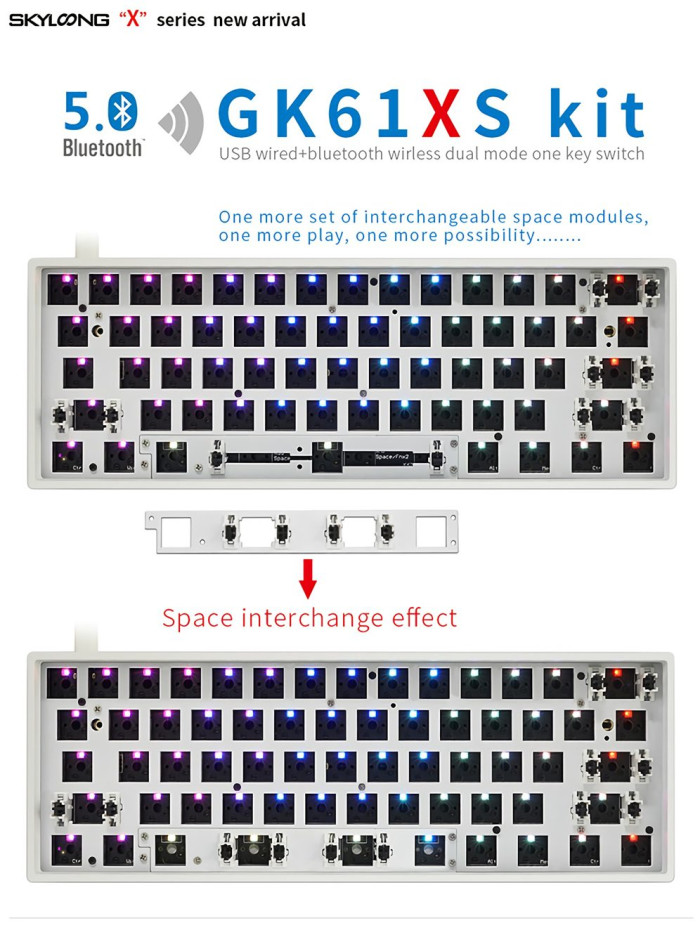 SKYLOONG GK61X GK61XS komplet tastatura Hot Swappable 60% - EU 🇪🇺 - BANGGOOD