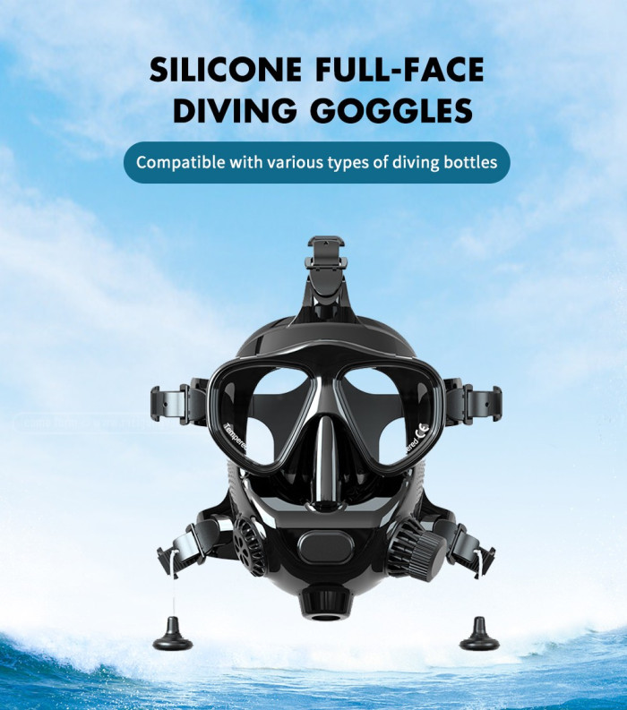 SMACO M8058 Scuba Diving Full Face Mask Respiratory Masks Diving Equipment