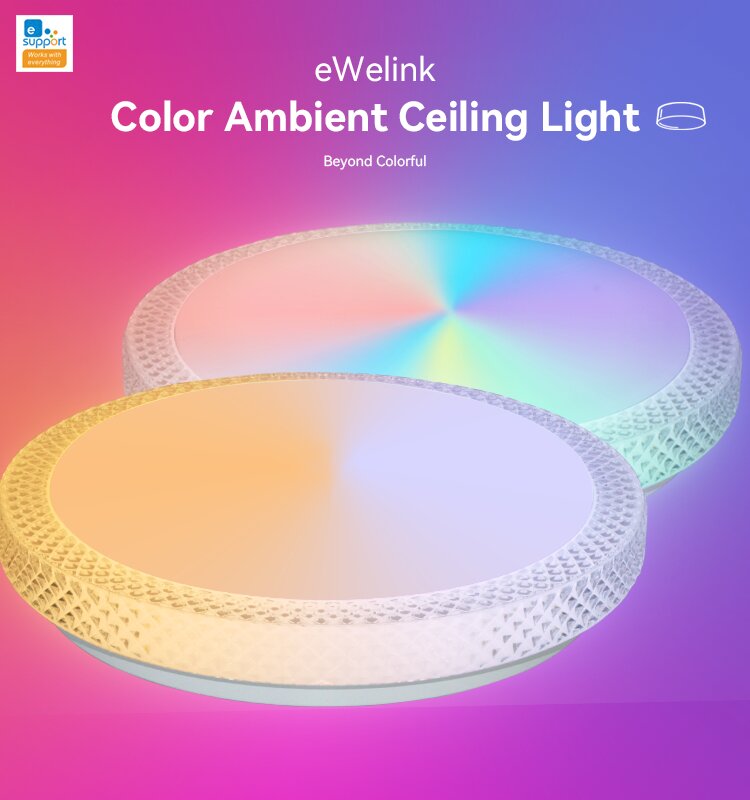 Smart Ceiling Light with Main Light and RGB Atmosphere - BANGGOOD