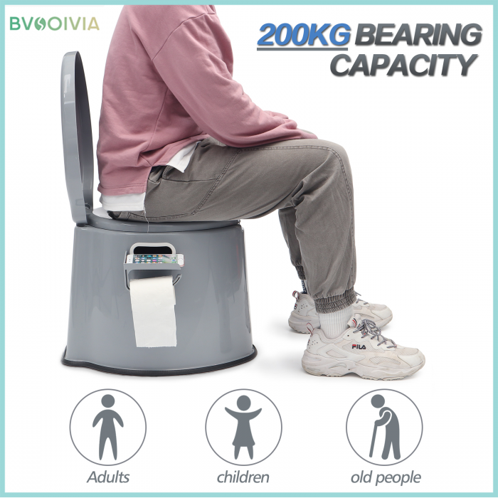 63€ with Coupon for TOOCA Portable Camping Toilet Composting Potty Bucket Toilet Seat - BANGGOOD