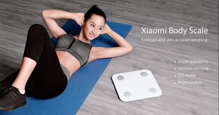 Xiaomi Bluetooth 4.0 LED pametne vage za masnoću - EU za samo 35€