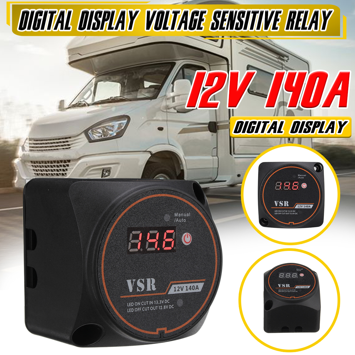 Get a discounted 12V 140A Automotive Dual Battery Digital Display Isolator