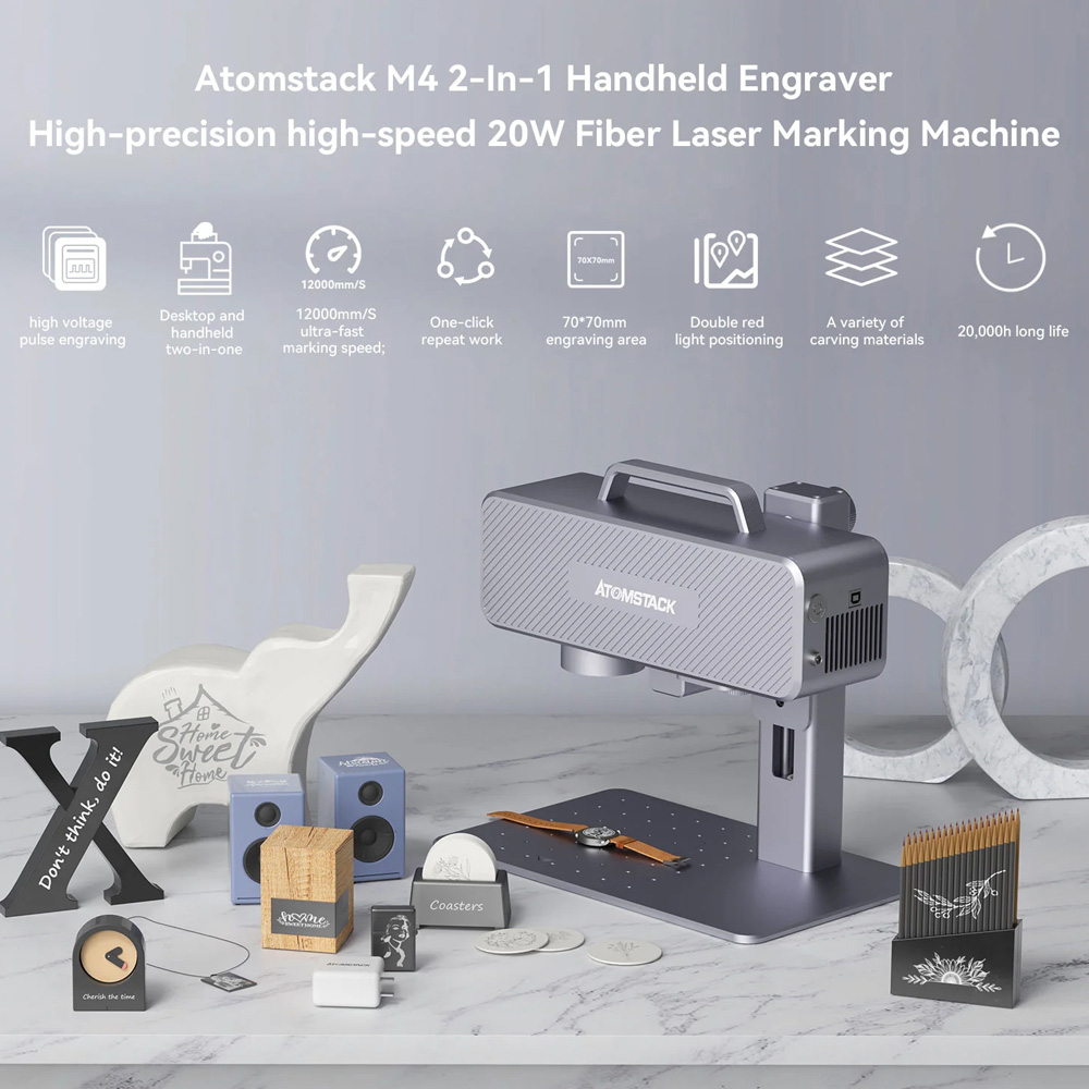 Atomstack M4 Handheld Laser Marking Machine with Protective Cover for 996€