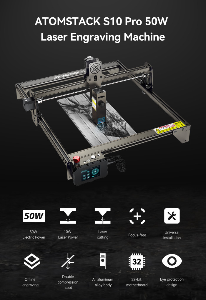Get ATOMSTACK S10 PRO Flagship Dual-Laser Cutting Engraving Machine at €355 with Coupon Only on Banggood 🇪🇺