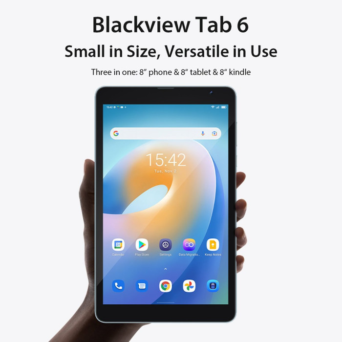 Blackview Tab 6 8'' Tablet Unisoc UMS312 Quad for €91 with Coupon at GEEKBUYING