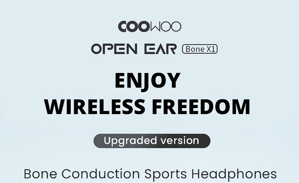 Only €15 with Coupon for Coowoo OPEN EAR Bone-X1 Bone Conduction Earphone, Bluetooth 5.2 from GEEKBUYING