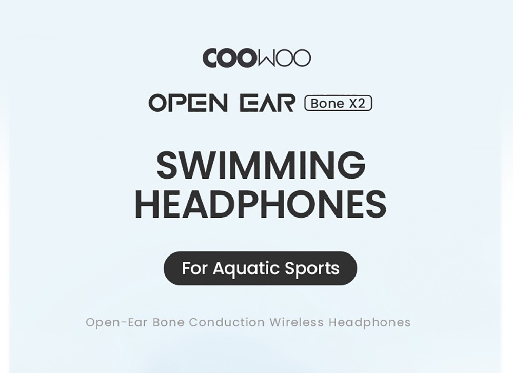 Coowoo OPEN EAR BONE-X2 Bone Conduction Headphone for Swimming - GEEKBUYING