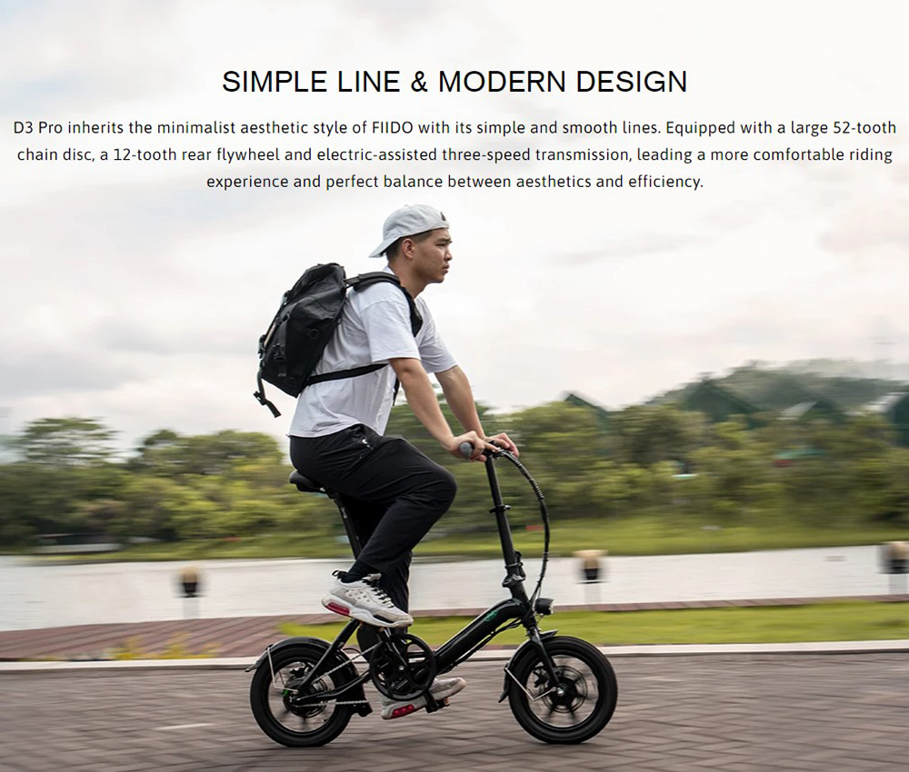 504€ with Coupon for FIIDO D3 Pro Folding Electric Moped Bike 14 - EU 🇪🇺 - GEEKBUYING