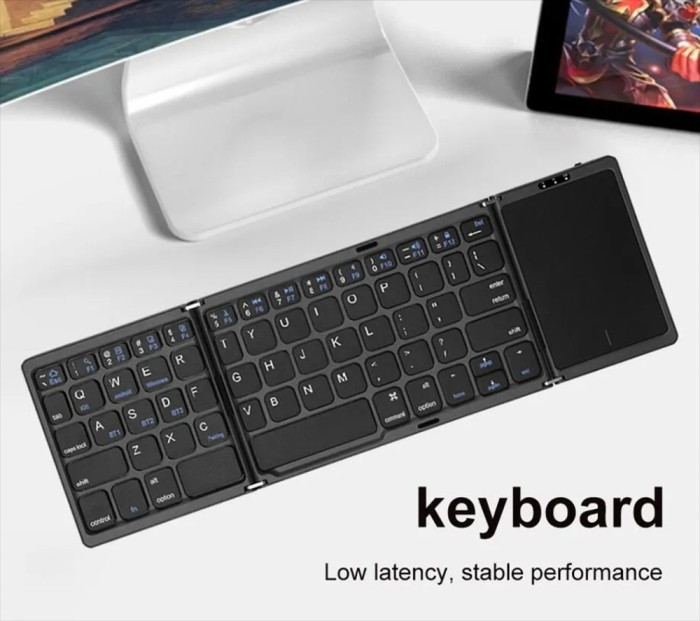 Foldable Bluetooth Wireless Keyboard Rechargeable with Touchpad for Windows at 23€ with Coupon - GEEKBUYING