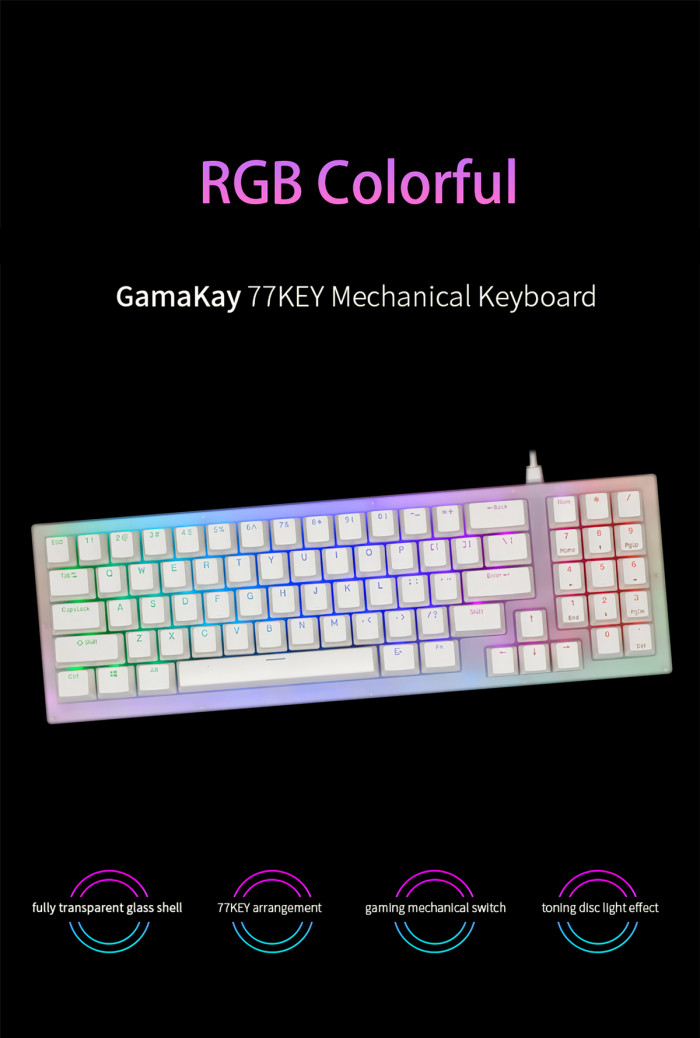 Get GamaKay K77 Mechanical Keyboard 77 Keys Hot Swappable for only 33€ with Coupon