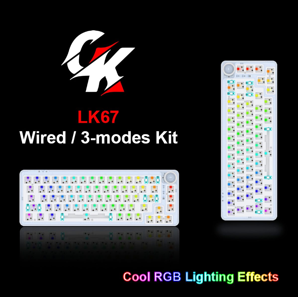 GamaKay LK67 Keyboard Customized Kit: Customizable, 67 Keys, RGB, and Hot Swappable for €27 Only