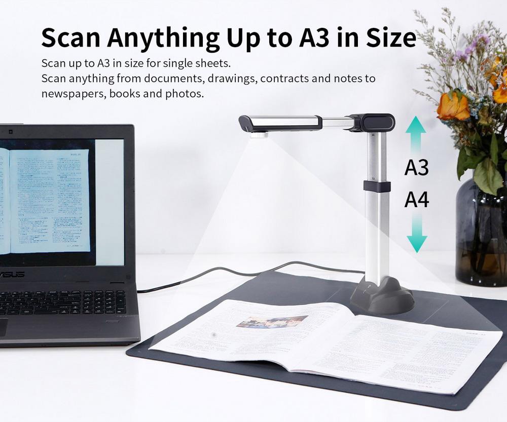 GUCEE S1000 Document Scanner with 10-megapixel Camera Lens