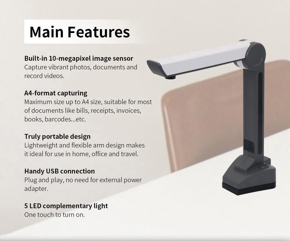 Get the GUCEE T1000 Portable Document Scanner with 10-megapixel Image Sensor for Only 42€