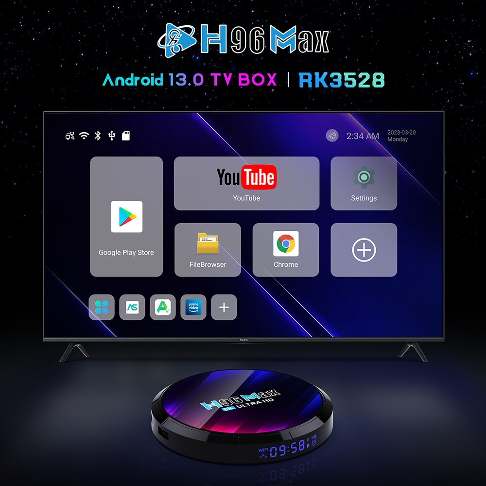 29€ with Coupon for H96 Max RK3528 TV Box, Quad Core ARM Cortex - GEEKBUYING
