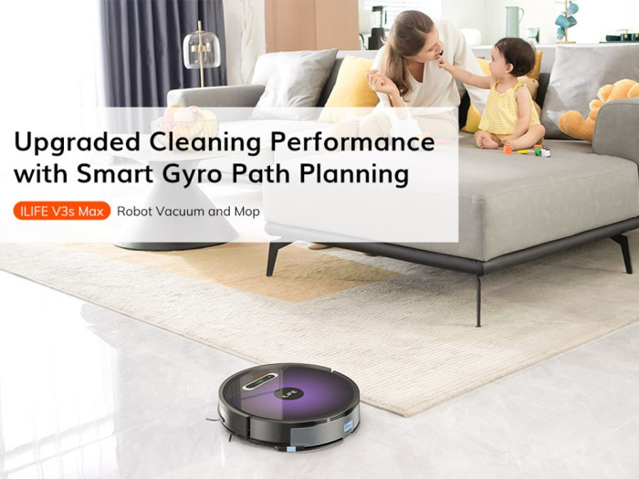 ILIFE V3s Max Robot Vacuum Cleaner: 2000Pa Suction - EU 🇪🇺 - GEEKBUYING for just 130€ with Coupon