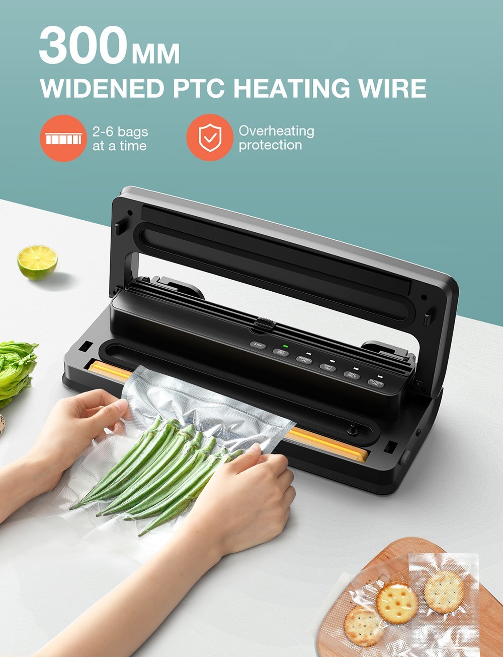 53€ with Coupon for Involly V63L Food Vacuum Sealer, 300mm Sealing Width, - EU 🇪🇺 - GEEKBUYING