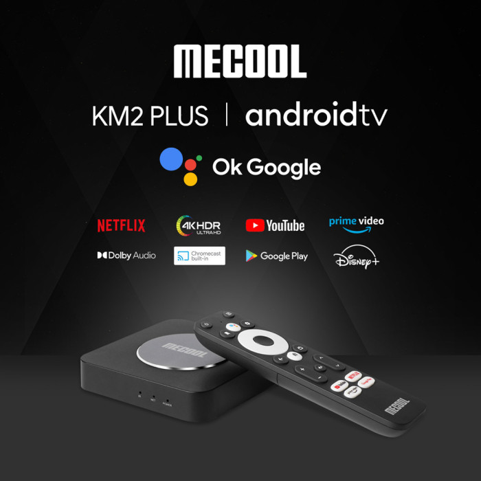 MECOOL KM2 Plus Android 11 TV Box S905X4 2GB 16GBB Dual-5G-WIFI Google Play Assistant Authentication Netdlix 4K Movie