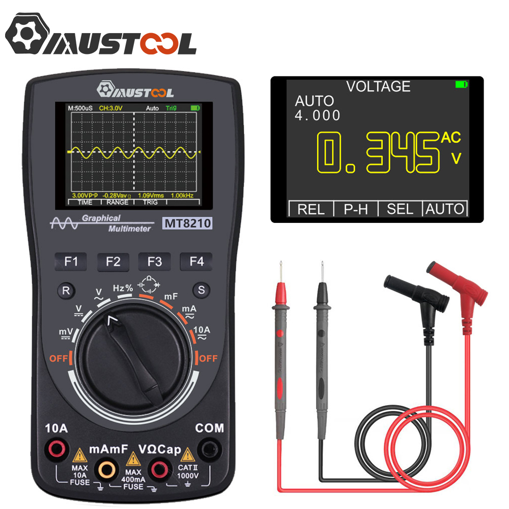 MUSTOOL MT8210 Intelligent Graphical Digital Oscilloscope Multimeter 2 in - BANGGOOD for €45 Only