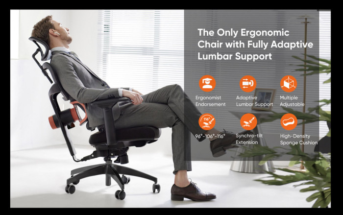 Get the NEWTRAL NT001 Ergonomic Chair Adaptive Lower Back Support at just 263€ with Exclusive Coupon for EU Customers on GEEKBUYING