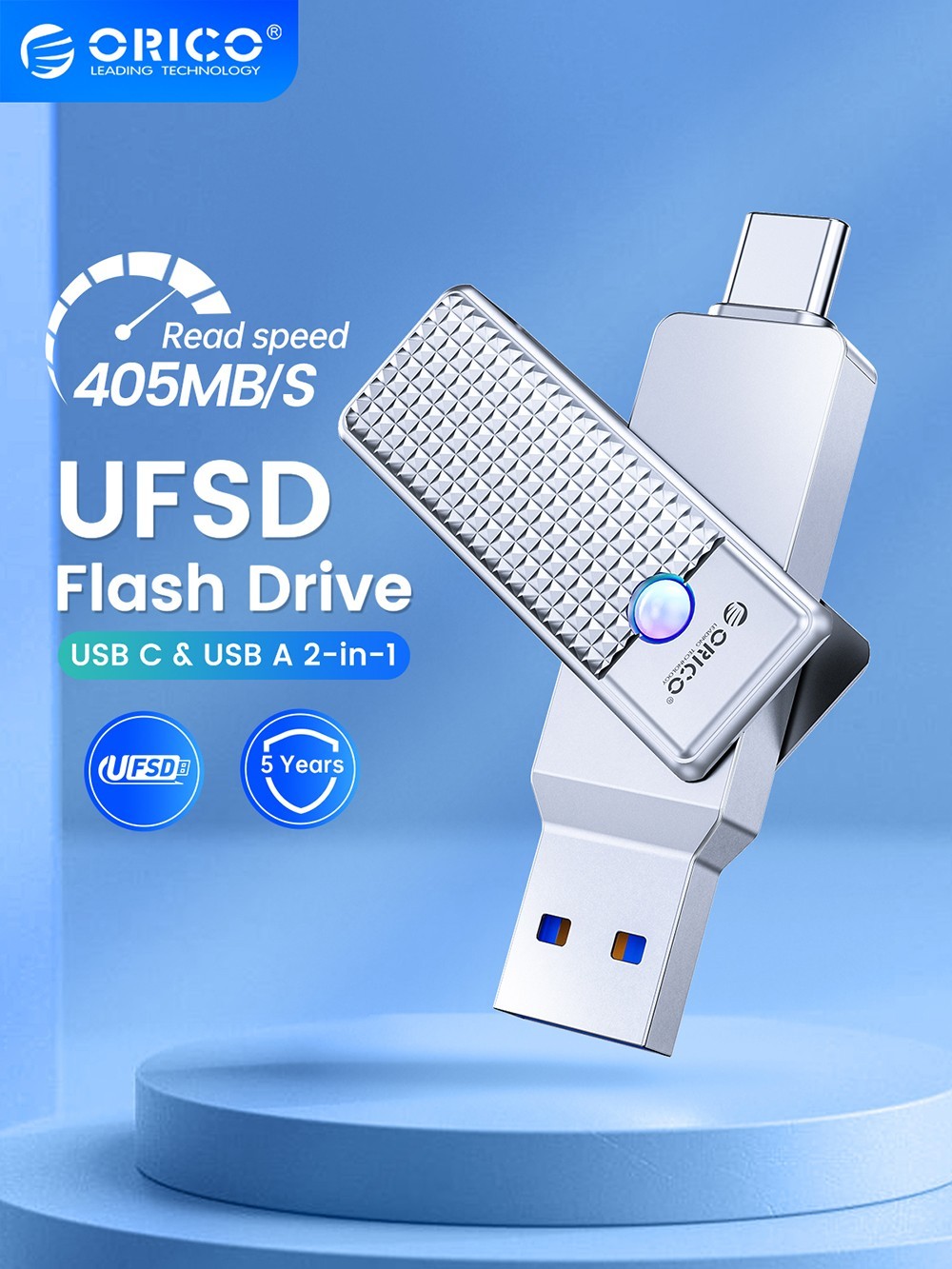 Get the ORICO UFSD 128GB Dual Flash Drive Type-C USB-A Dual at Just 30€