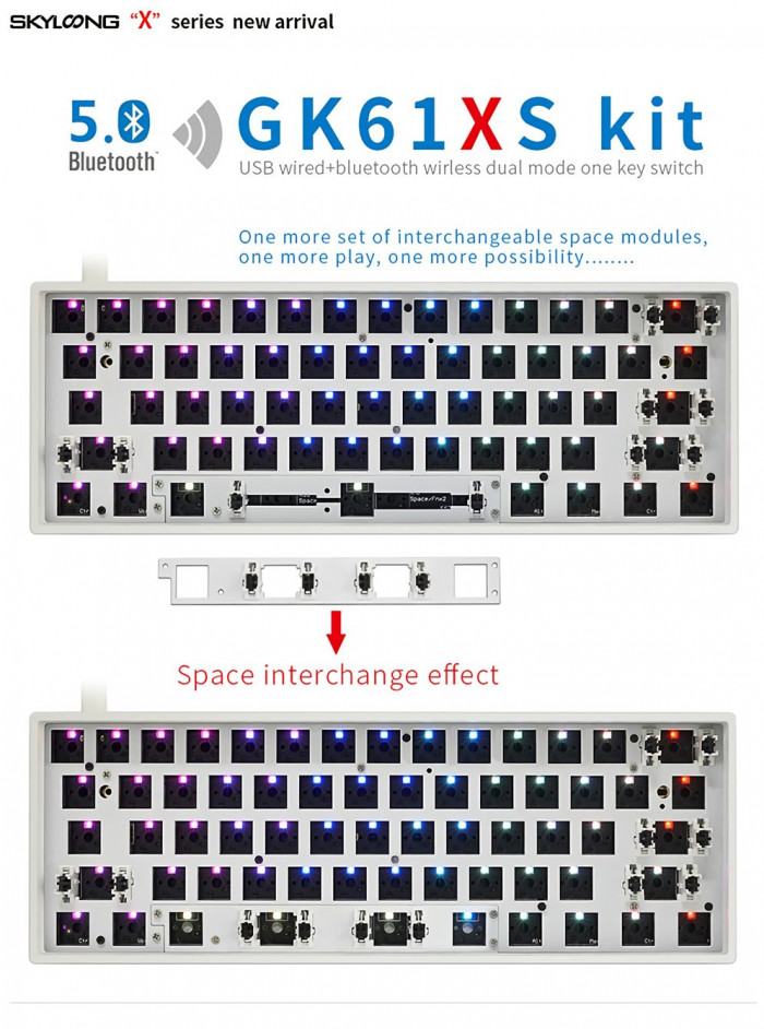 20€ with Coupon for SKYLOONG GK61X GK61XS Keyboard Kit Hot Swappable 60% - EU 🇪🇺 - BANGGOOD