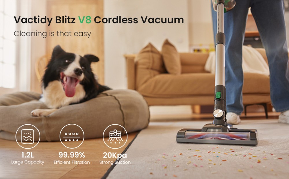 Get the Vactidy V8 Handheld Cordless Vacuum Cleaner for just 76€ with Coupon Code - EU 🇪🇺 - GEEKBUYING