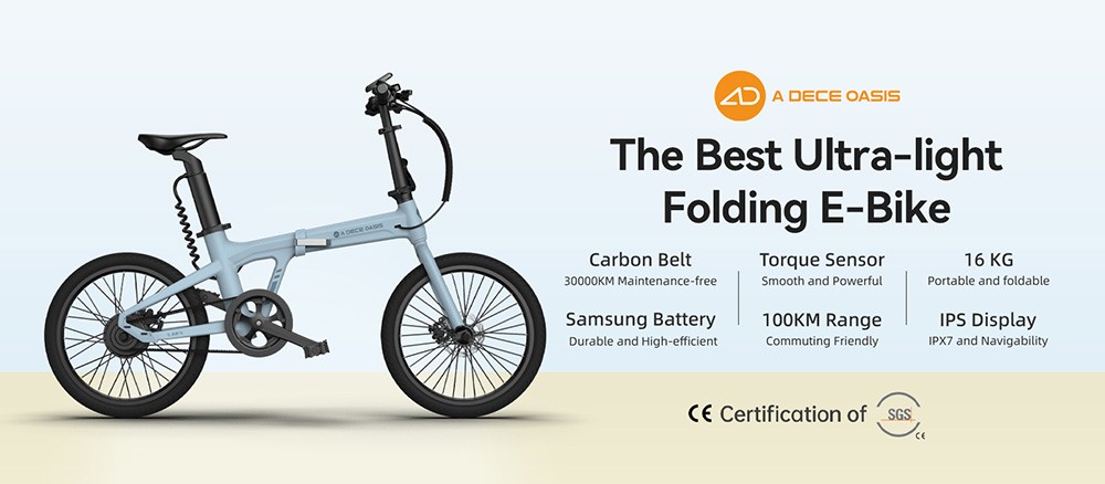 Povoljan sklopivi e-bicikl ADO A20 Air s kotačem od 20" i 36V baterijom - nabavite ga po cijeni od 1316€ uz kupon, samo za EU 🇪🇺 - GEEKBUYING