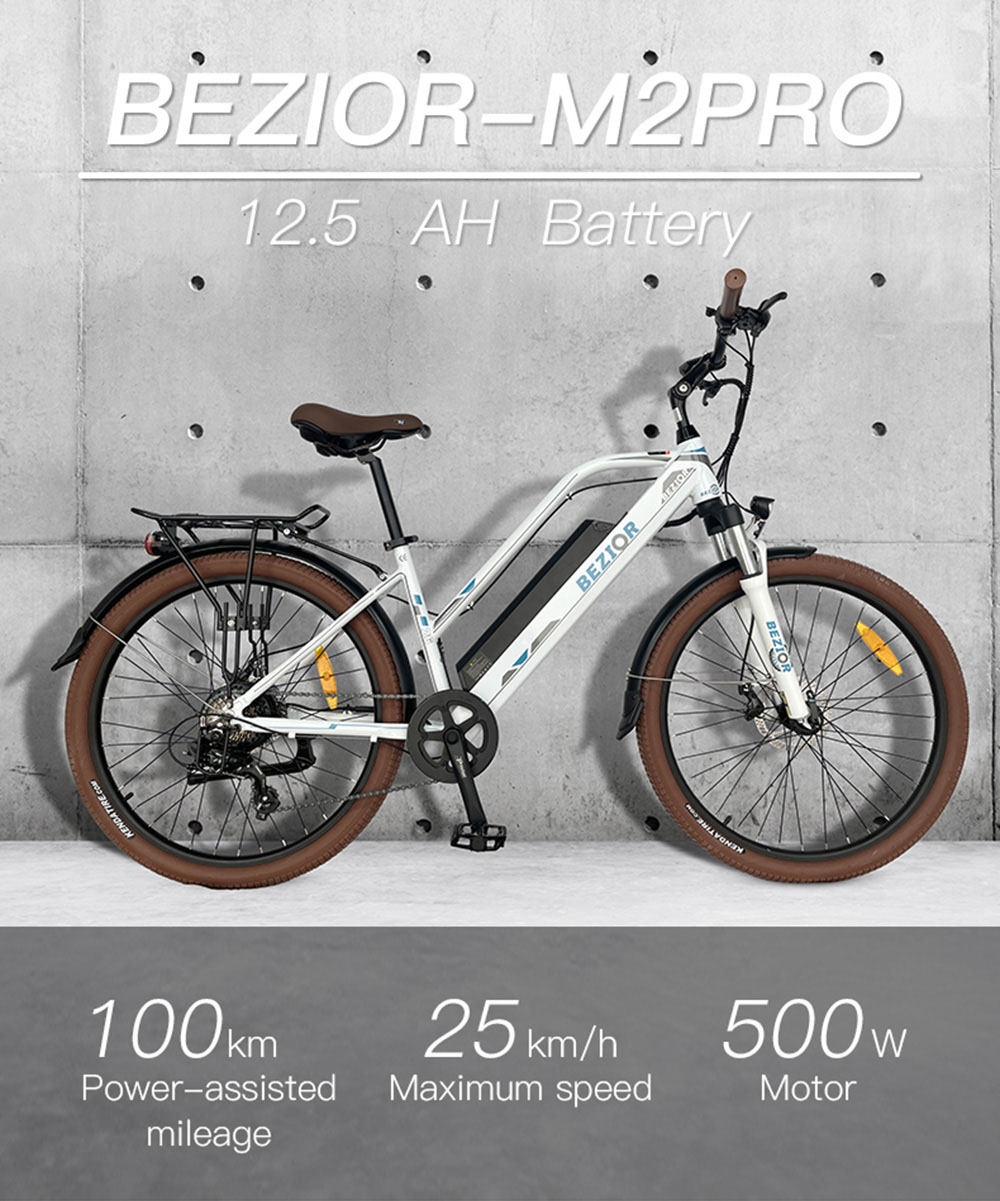 Get the Bezior M2 Pro Electric Moped Bike with 500W Motor at 856€ with Exclusive Coupon on GEEKBUYING
