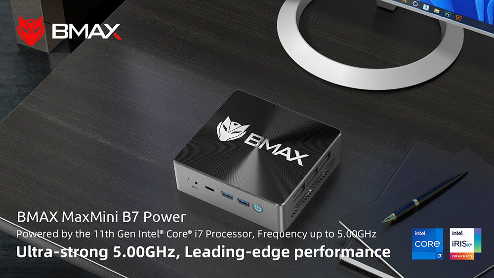Hanki BMAX B7 Power Mini PC Intel Core i7-11390H:lla vain 336 €:lla