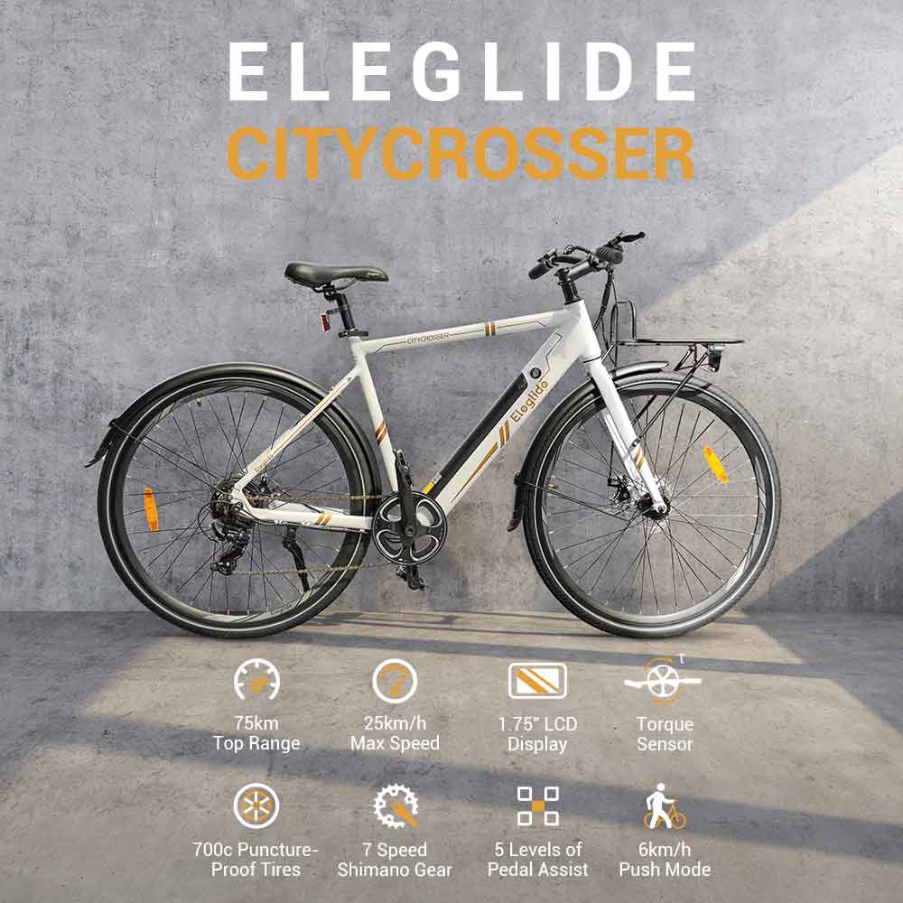 ELEGLIDE Citycrosser Electric Bike: A Stylish, Powerful, and Long-Lasting Way to Travel in Urban Areas