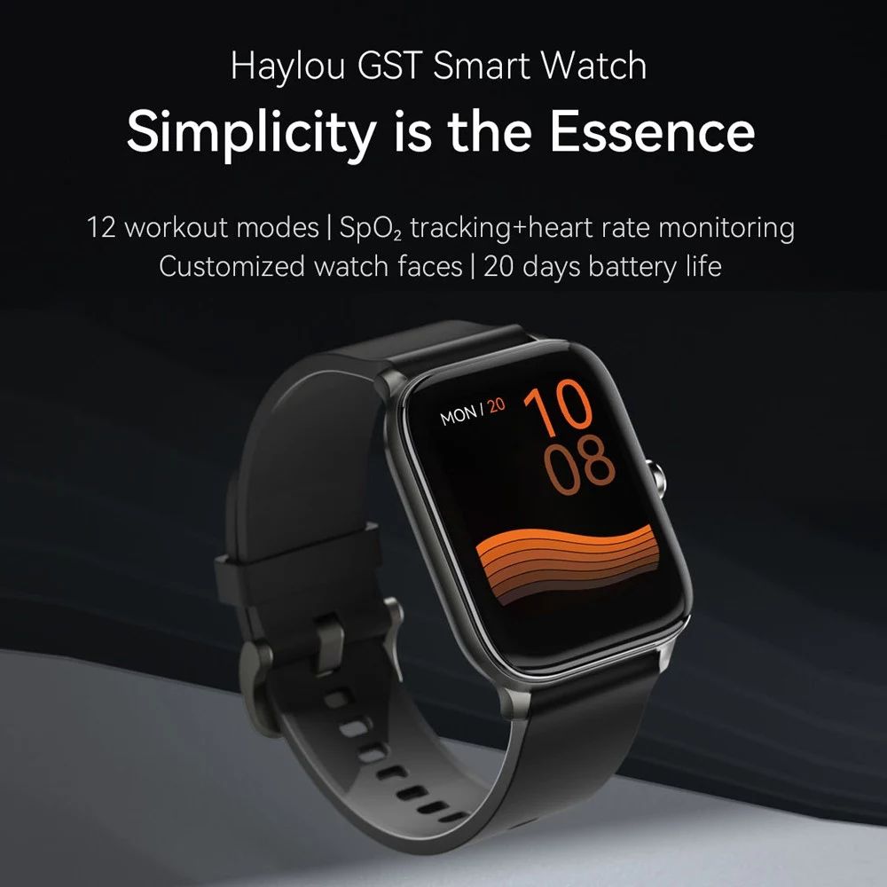 Haylou GST Smartwatch 12 Sports Modes Variable Watch Faces for 32€ Only - GEEKBUYING