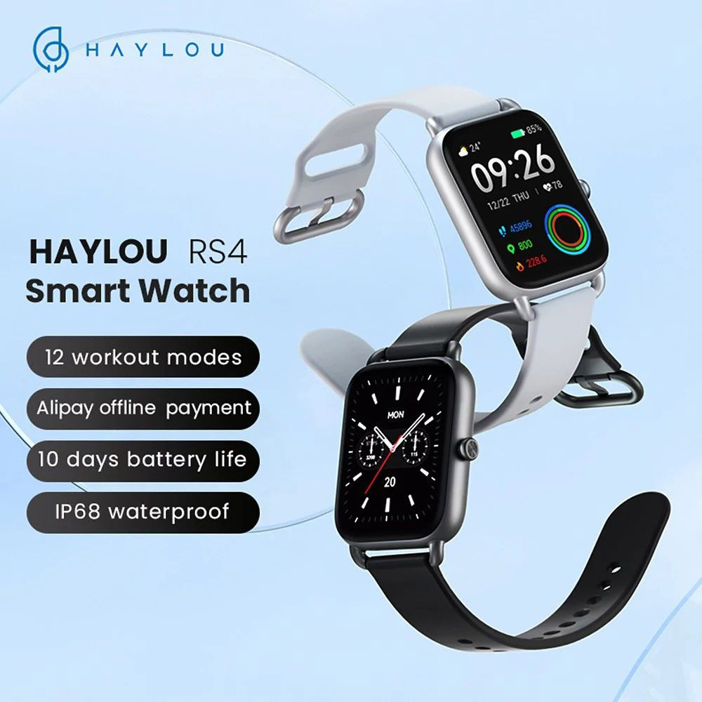 Get the Haylou RS4 Smartwatch with 12 Sports Modes and Custom Watch Face for just 46€ with Coupon from GEEKBUYING