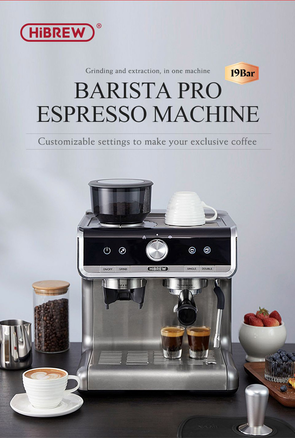427€ with Coupon for HiBREW H7 1550W Coffee Machine, 19Bar 2.8L Water - EU 🇪🇺 - GEEKBUYING