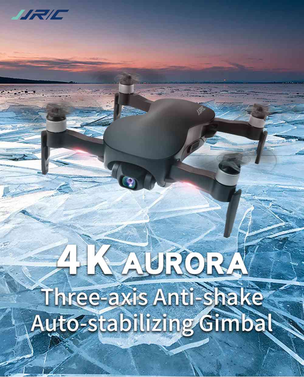 JJRC X12 AURORA 4K 5G WIFI 3KM FPV GPS Foldable RC Drone With 3Axis Gimbal 50X Digital Zoom Ultrasonic Positioning RTF
