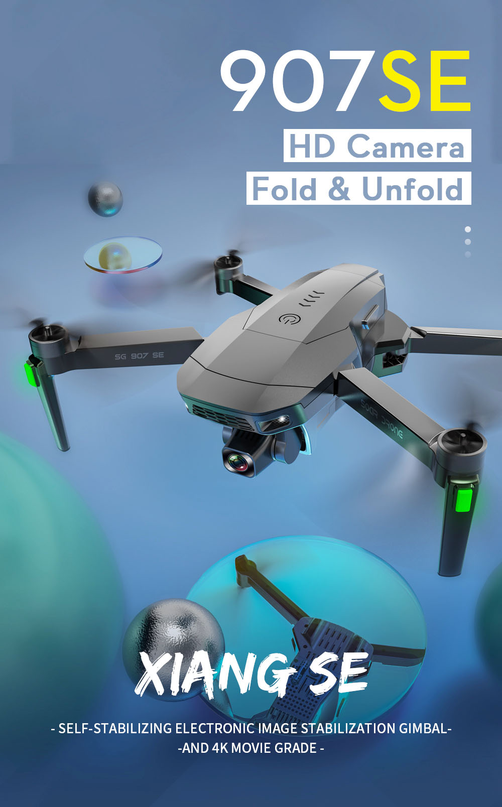 ZLL SG907 SE 4K 5G WIFI FPV GPS sklopivi dron sa dvostrukom kamerom - samo 118€ sa kuponom