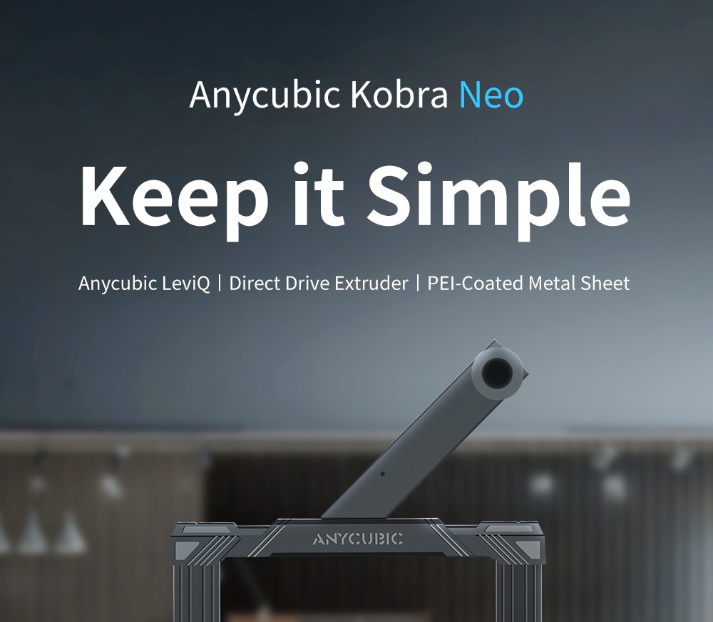 132€ with Coupon for Anycubic Kobra Neo 3D Printer, Auto Leveling, Max - EU 🇪🇺 - GEEKBUYING