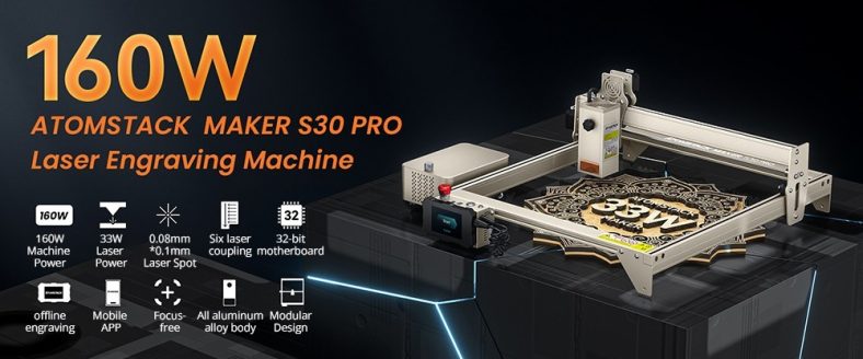 ATOMSTACK Maker S30 Pro Laser Engraver Cutter, 33W - EU 🇪🇺 - GEEKBUYING