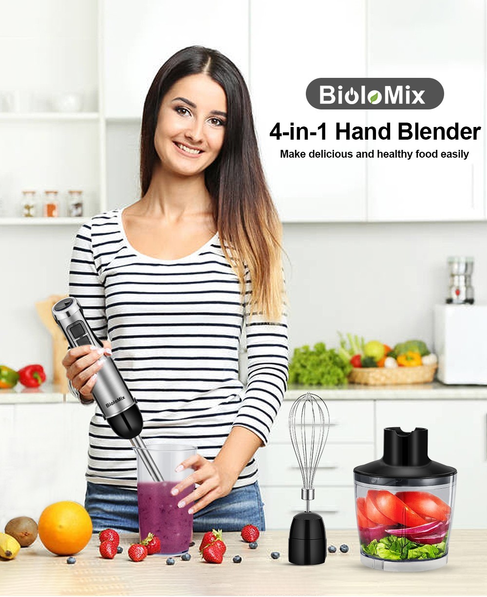 Get the BioloMix BHB1200 4 in 1 1200W Handheld Blender for Only 45€ with Coupon!