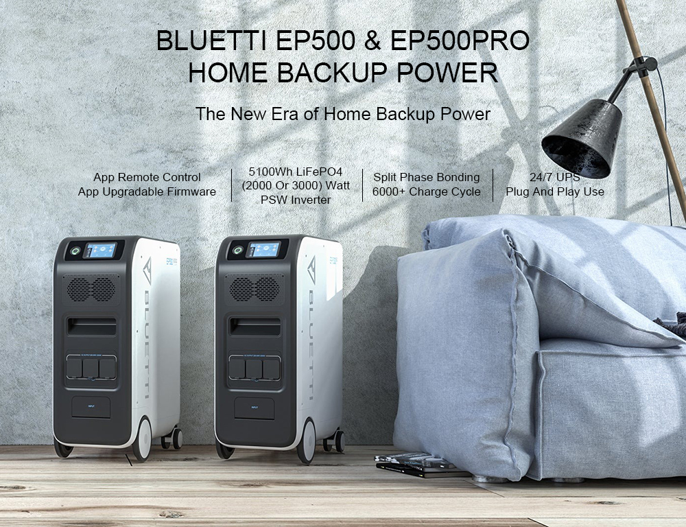 BLUETTI EP500 Portable Power Station - Powerful and Reliable Energy Source