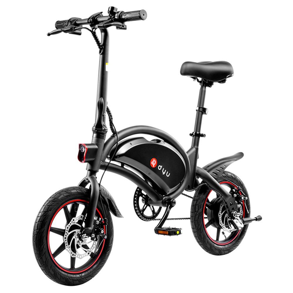 446€ with Coupon for DYU D3F with Pedal Folding Moped Electric Bike - EU 🇪🇺 - GEEKBUYING