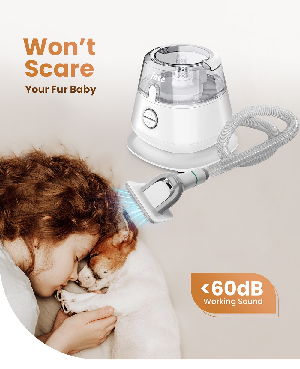 Get the INSE P20 Dog Clipper with Pet Hair Vacuum for only 80€ with our Exclusive Coupon