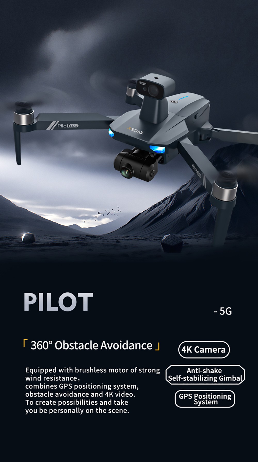 Get the JJRC X19 PRO 4K 5G WiFi FPV GPS Drone for only 115€ with our Exclusive Coupon - GEEKBUYING