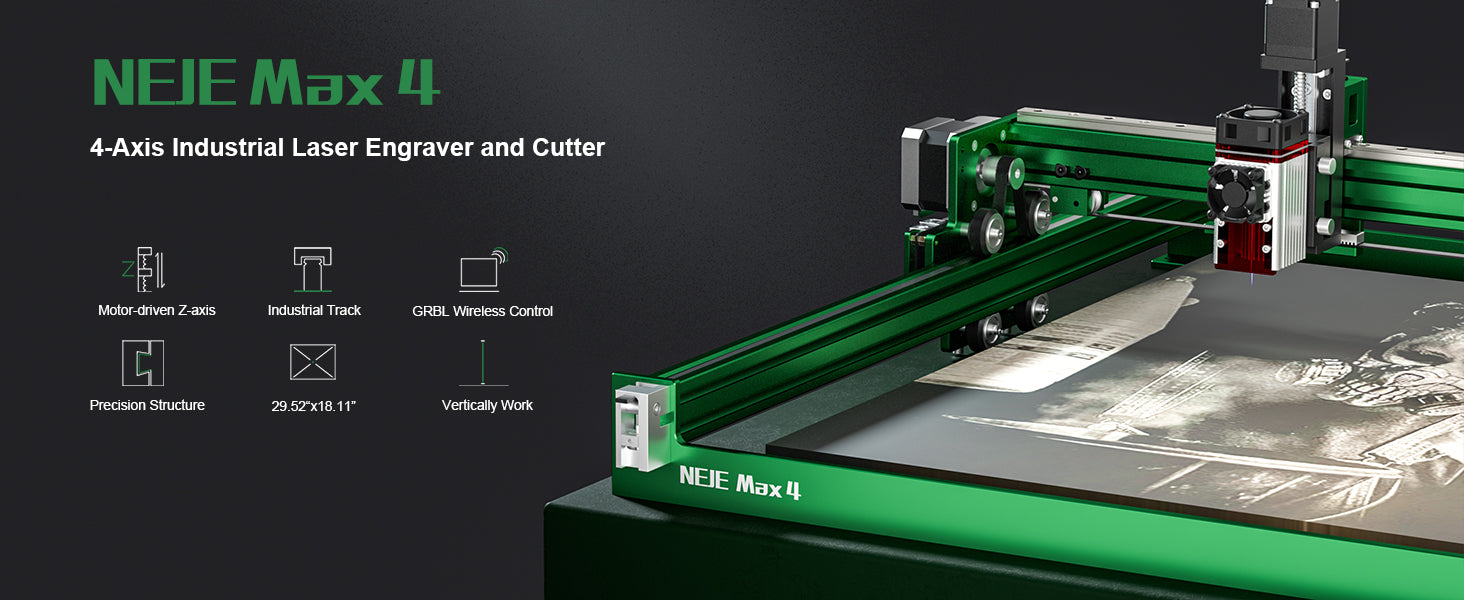NEJE Max 4 Laser Engraver Cutter, E80 Laser - EU 🇪🇺 - GEEKBUYING