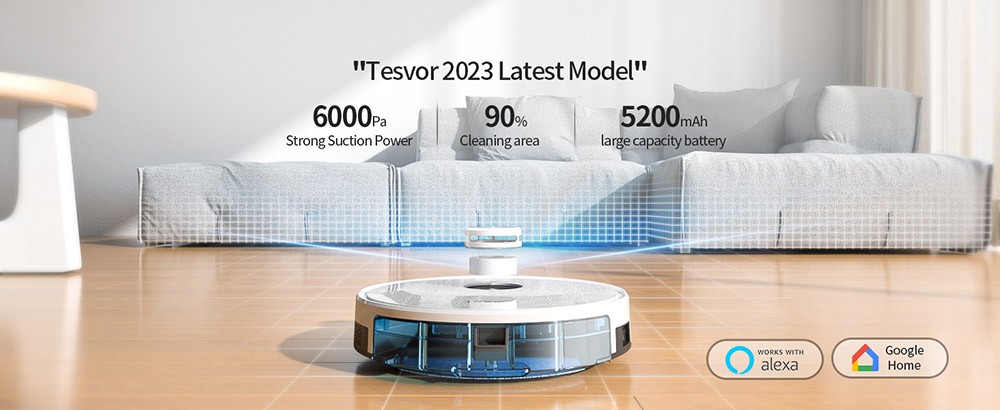 Tesvor S7 Pro Robot Vacuum Cleaner with Mop Function